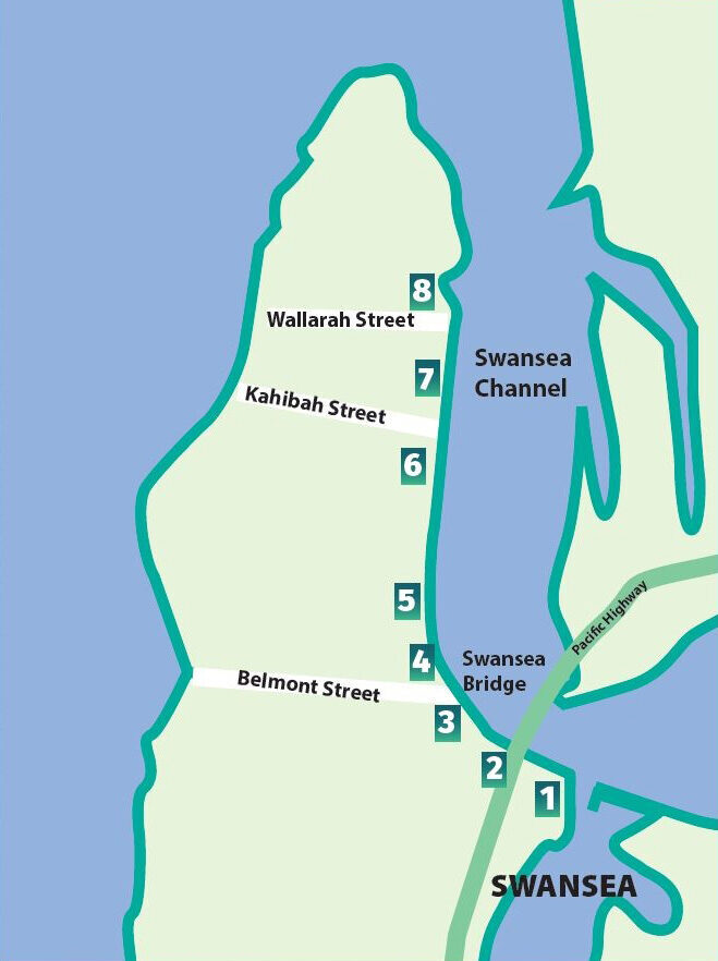 Heritage of Lake Macquarie - Heritage Walks - map